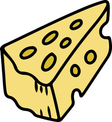 Cheese hand drawn illustration