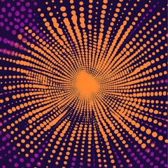 Colorful retro vector design with halftone dots and swirls for vibrant t-shirt graphics