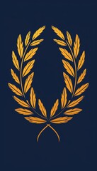 Obraz premium Modern Laurel Wreath Design: Symbol of Victory and Honor in a Creative Style for Posters and Prints