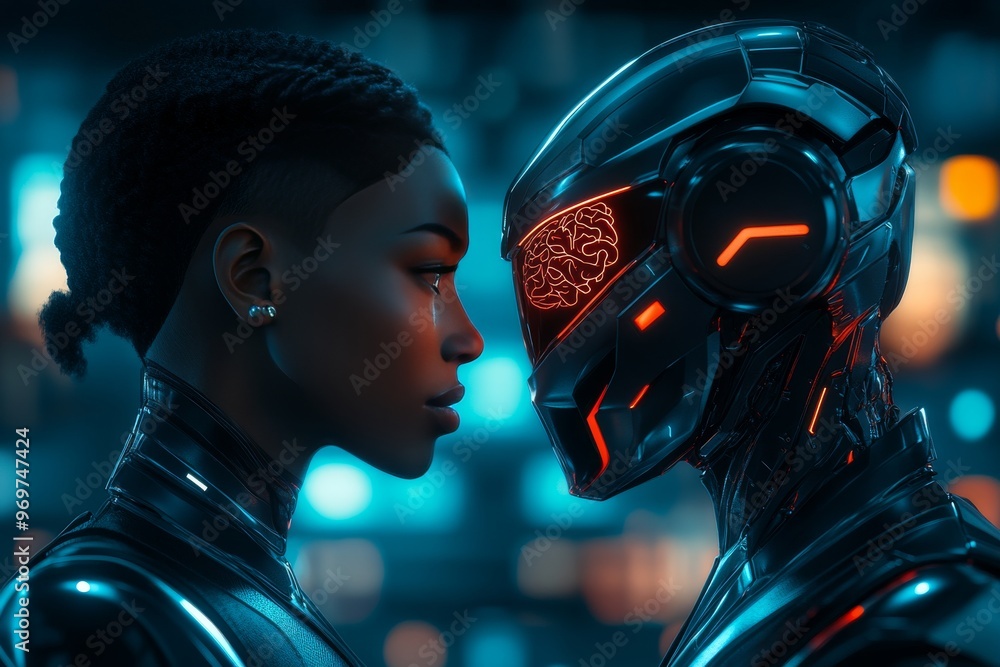 Poster ai powered cognition thought system cybernetic augmentation machine learning and bionic enhancement 