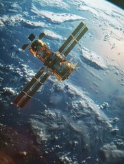 Naklejka premium Innovative Spacecraft on a Mission