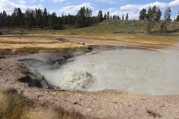Geothermal hot spring at Yellowstone National Park.