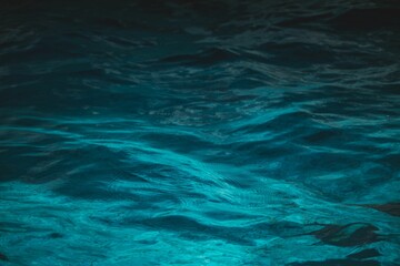 Close-up view of clear, blue crystal waters in the island of Zakynthos, Greece