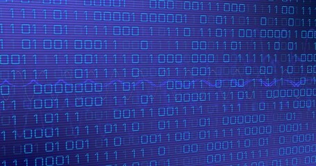 Animation of binary coding over dna strand - Powered by Adobe