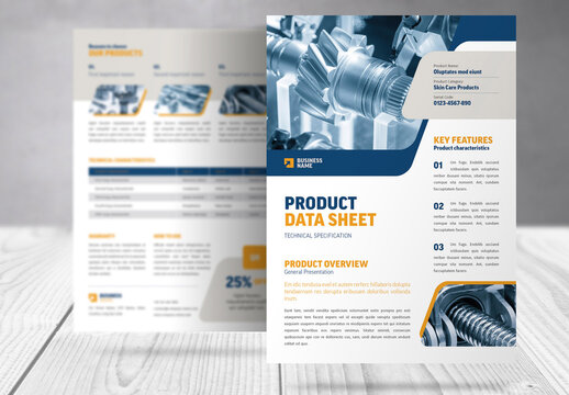 Product Data Sell Sheet Template 