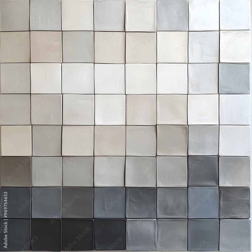 Poster 59. minimalist tile pattern with a smooth gradient from light to dark shades