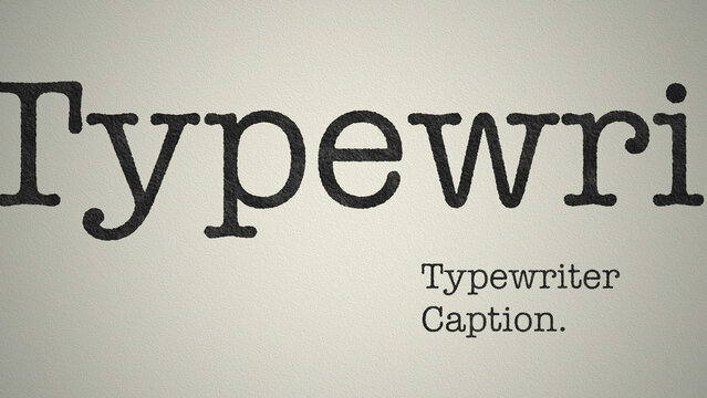 Simple Typewritten Caption