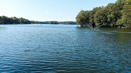 Jezioro w parku.  © WalDec