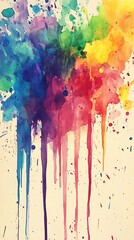 Fototapeta premium Abstract Watercolor Background with Dripping Colors.
