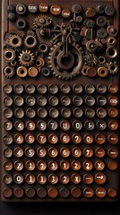 Vintage mechanical calculator with visible keys and gears