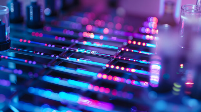 A close up of a bunch of test tubes in a laboratory
