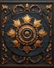 mandala ornament on wall background  