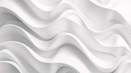 Fototapeta premium Abstract wavy white background.