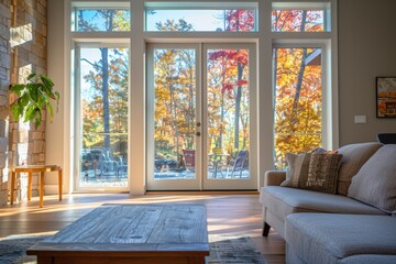 Modern Home Interior Showcasing Energy Efficient Windows and Doors for Improved Insulation