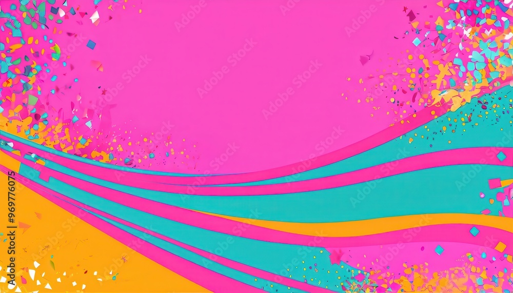 Poster a vibrant abstract background with colorful splashes and flowing lines for creative projects.