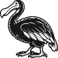 dodo bird silhouette design vector art illustration © Mohaiminul
