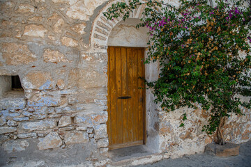 The old village of Mesta is one of the main Mastihochoria villages on the Greek island of Chios. Stone houses, streets and villages of Chios .