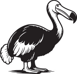 Dodo bird silhouette vector illustration © Loveli