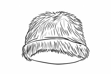 Obraz premium Cozy winter hat coloring page for adults, detailed and stylish design. 