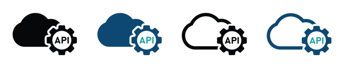 Api icon vector sign and symbol isolated on white background. Api vector icon designs