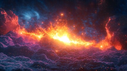 Fototapeta premium A Vibrant Comic-style Explosion Scene, Radiating Dynamic Beams Outward, Desktop Background, Background Texture, Background Overlay