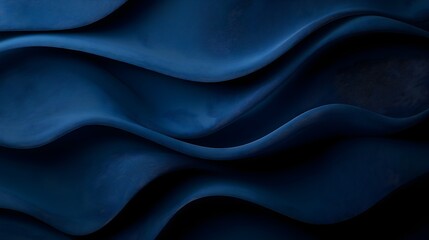 Blue Abstract Image With Smooth, Flowing Curves & Lines Forming A Complex Wavy Pattern, Artistic Interpretation Of Waves Or Fluid Dynamics, Modern & Minimalistic Aesthetic