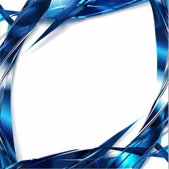Naklejka premium Abstract Blue Frame: An abstract, modern, and stylish blue frame with a white background, perfect for adding a touch of elegance to your designs. 