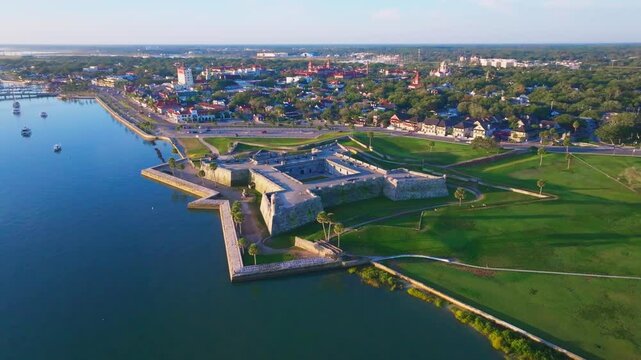 High orbit around Castillo de San Marcos and St. Augustine, Florida