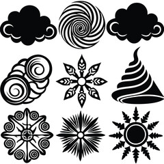 Antique vintage calligraphic icon Filigree