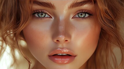 Fototapeta premium Images of models with trendy and stylish makeup looks