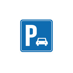 road sign icon, Parking traffic on blue checkered board. suitable for poster use and web icon	