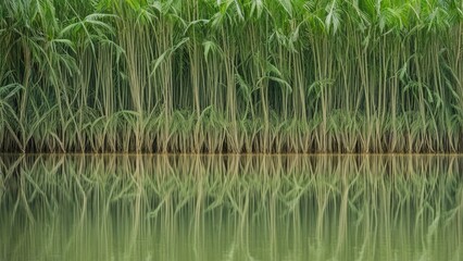 Fototapeta premium grass and water