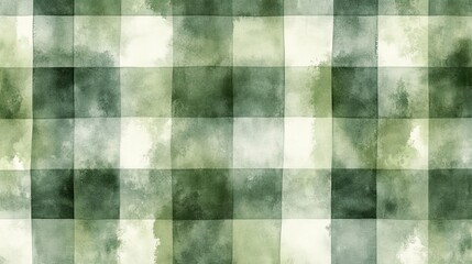 Green watercolor plaid pattern perfect for various artistic applications