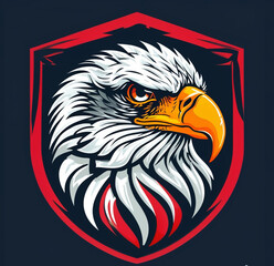 Obraz premium eagle with ribbon