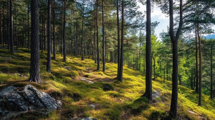 Obraz premium Sun Dappled Forest