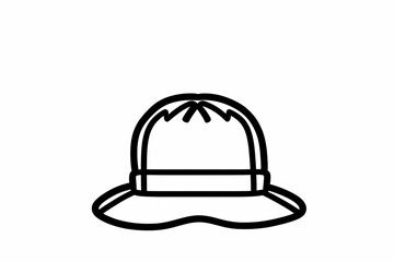 Fototapeta premium Cozy winter hat coloring page for adults, detailed and stylish design. 