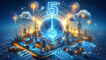 Obraz premium 5G technology and it importance on our daily life