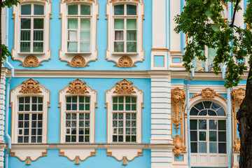 The magnificent Catherine Palace in Pushkin. Saint Petersburg, Russia - 24 July 2024