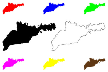 Chernivtsi Oblast (Administrative divisions of Ukraine, Oblasts of Ukraine) map vector illustration, scribble sketch Chernivtsi map