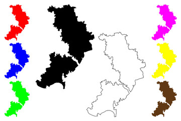 Odessa Oblast (Administrative divisions of Ukraine, Oblasts of Ukraine) map vector illustration, scribble sketch Odesa Oblast map