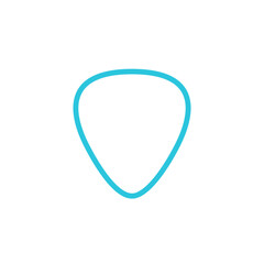 Obraz premium Guitar pick icon. Isolated on white background. From blue icon set.
