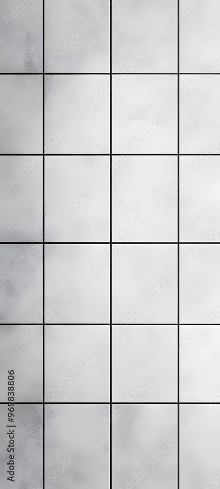 Poster 36. clean and minimalistic tile pattern with a subtle grid in shades of white and gray