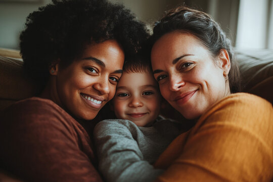 Happy family is relaxing at home and enjoying quality time together