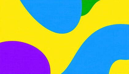 Abstract colorful shapes on a bright background, creating a playful and vibrant design.