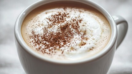 Obraz premium A close-up of a steaming cup of hot cocoa adorned with whipped cream and chocolate shavings