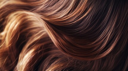 Fototapeta premium Close-up of flowing brown hair with dynamic motion
