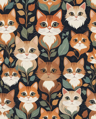 Fototapeta premium A cat pattern.