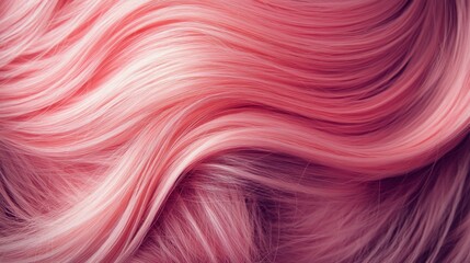 Fototapeta premium Close-up of flowing pink hair with dynamic motion and vibrant color
