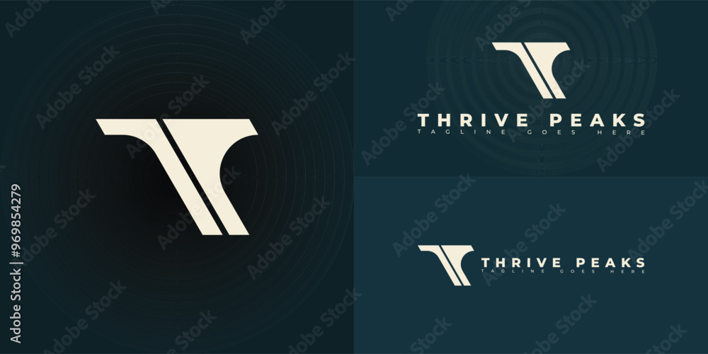 Poster modern vector initial letter tp or pt logo in yellow-white color isolated on multiple background col