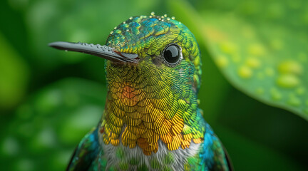 Obraz premium Hummingbird in the wild. Beautiful extreme close-up. Chilli. Printable photo with Instant Download. Digital photography. Art Decor. Digital art.